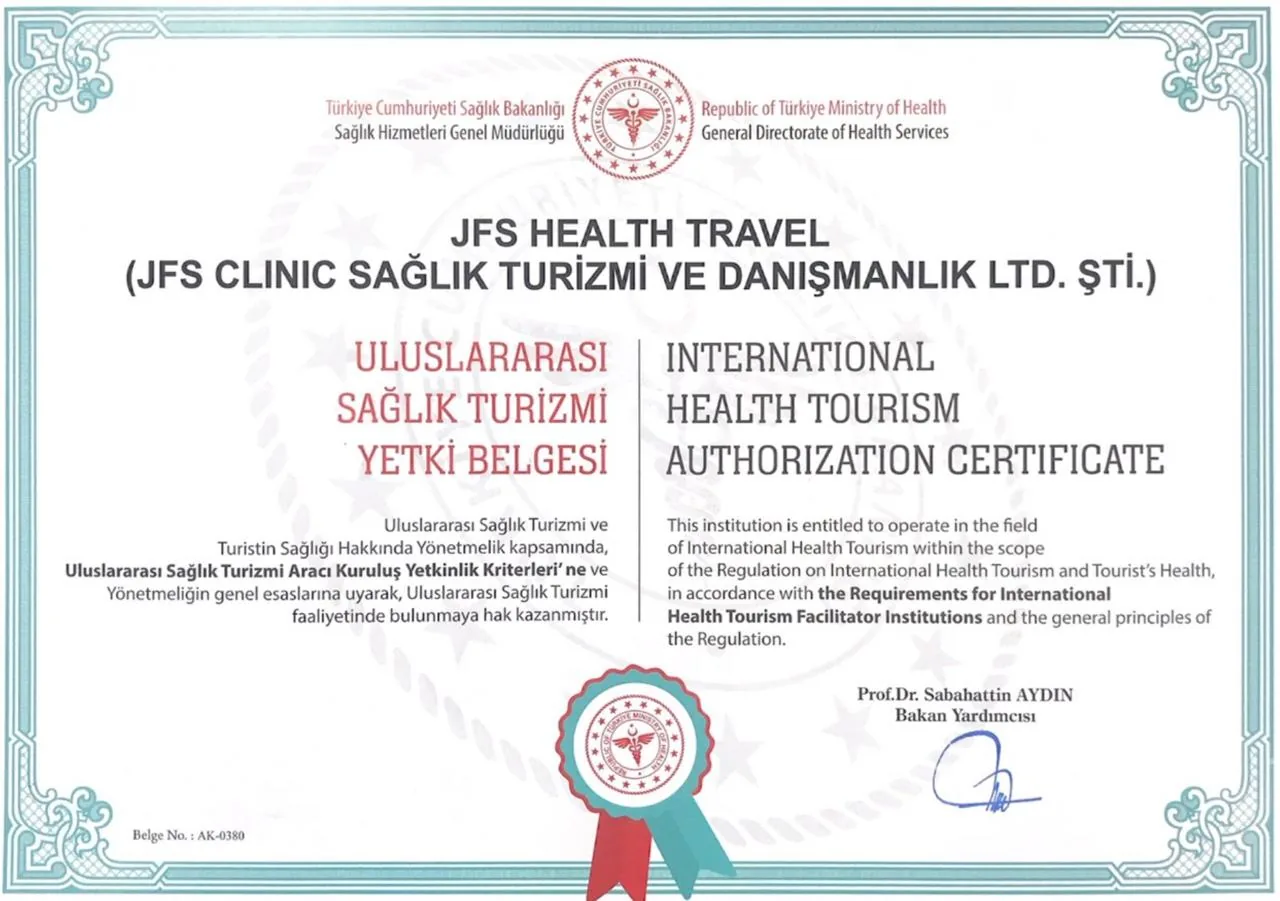International Health Tourism Authorization Certificate