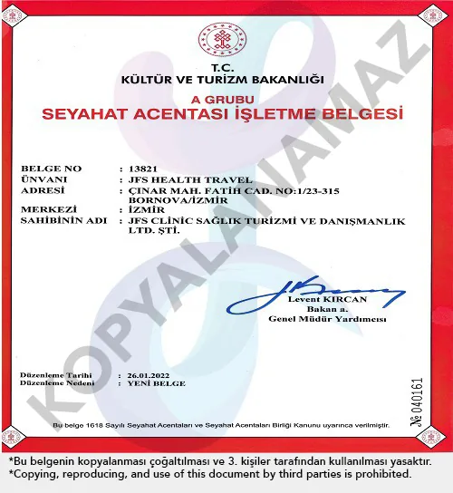 TÜRSAB A-Group travel agency licence