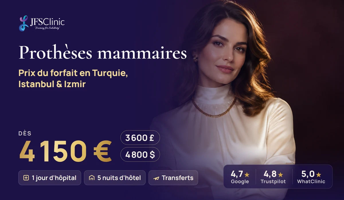 Prothèses mammaires tout compris Turquie