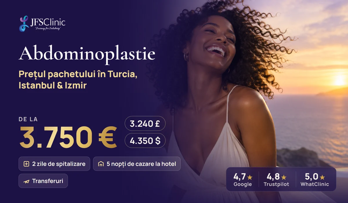 Abdominoplastie all inclusive pachet Turcia